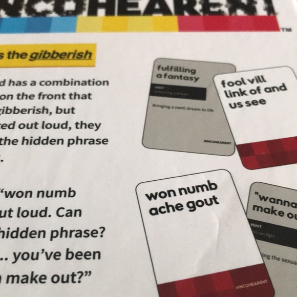 Incohearent Card Game nsfw expansion pack MATURE ADULT GAME FINAL SALE - Picture 4 of 6